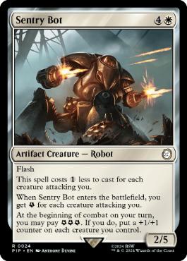 [024]【EN】【FOIL】セントリーボット/Sentry Bot【PIP】[R][白]