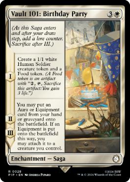 [028]【EN】【FOIL】Vault 101：誕生日パーティー/Vault 101: Birthday Party【PIP】[R][白]