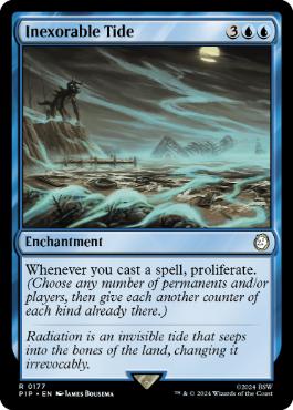 [177]【EN】【FOIL】容赦無い潮流/Inexorable Tide【PIP】[R][青]