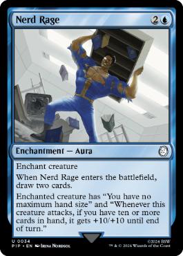 [034]【EN】【FOIL】ナードレイジ/Nerd Rage【PIP】[U][青]