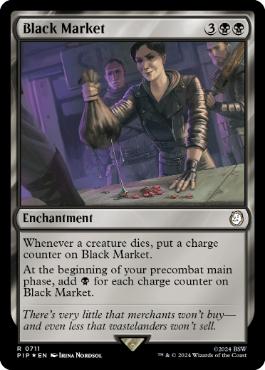 [711]【EN】【サージFOIL】闇市場/Black Market【PIP】[R][黒]