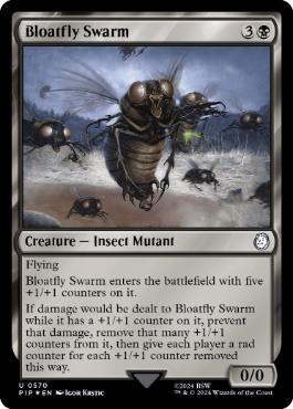 [570]【EN】【サージFOIL】ブロートフライの大群/Bloatfly Swarm【PIP】[U][黒]