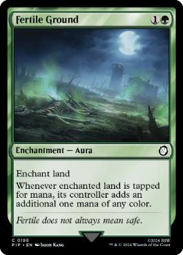 [198]【EN】【FOIL】肥沃な大地/Fertile Ground【PIP】[C][緑]