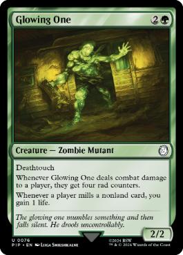 [076]【EN】【FOIL】光る輩/Glowing One【PIP】[U][緑]