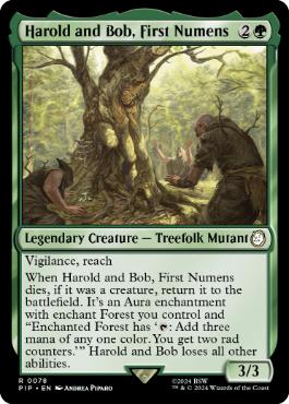 [078]【EN】【FOIL】最初のニューメン、ハロルドとボブ/Harold and Bob, First Numens【PIP】[R][緑]