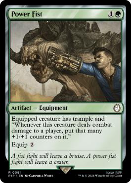 [081]【EN】【FOIL】パワーフィスト/Power Fist【PIP】[R][緑]