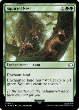 [734]【EN】【サージFOIL】リスの巣/Squirrel Nest【PIP】[U][緑]