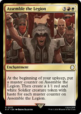 [210]【EN】【FOIL】軍勢の集結/Assemble the Legion【PIP】[R][多色]
