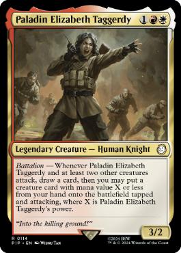 [114]【EN】【FOIL】パラディン、エリザベス・タガーディ/Paladin Elizabeth Taggerdy【PIP】[R][多色]