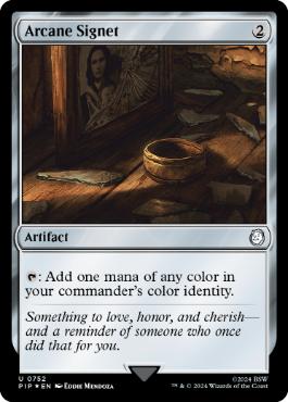 [752]【EN】【サージFOIL】秘儀の印鑑/Arcane Signet【PIP】[U][茶]