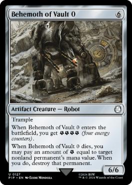 [127]【EN】【FOIL】Vault 0のベヒモス/Behemoth of Vault 0【PIP】[U][茶]