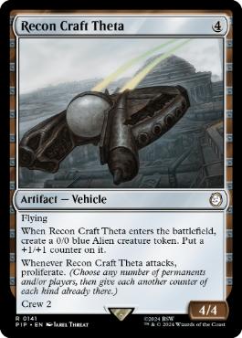 [141]【EN】【FOIL】シータ偵察機/Recon Craft Theta【PIP】[R][茶]
