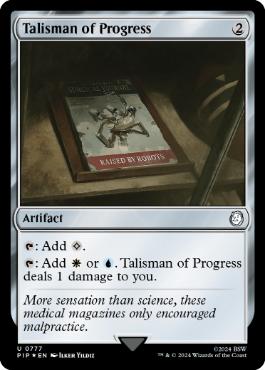[777]【EN】【サージFOIL】発展のタリスマン/Talisman of Progress【PIP】[U][茶]