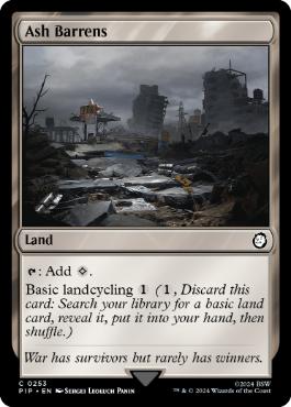 [253]【EN】【FOIL】灰のやせ地/Ash Barrens【PIP】[C][土地]