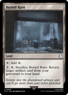[254]【EN】【FOIL】埋没した廃墟/Buried Ruin【PIP】[U][土地]