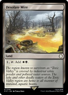 [146]【EN】【FOIL】僻地のぬかるみ/Desolate Mire【PIP】[R][土地]