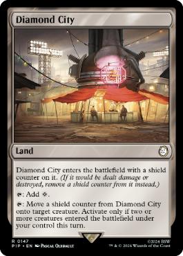 [147]【EN】【FOIL】ダイアモンドシティ/Diamond City【PIP】[R][土地]