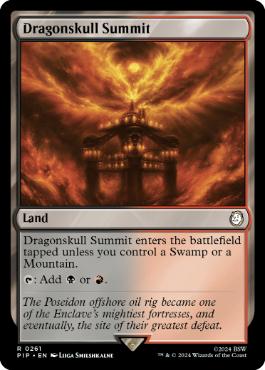 [261]【EN】【FOIL】竜髑髏の山頂/Dragonskull Summit【PIP】[R][土地]