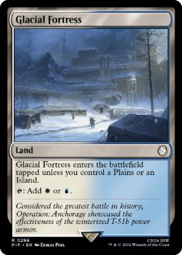 [266]【EN】【FOIL】氷河の城砦/Glacial Fortress【PIP】[R][土地]