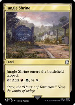 [270]【EN】【FOIL】ジャングルの祭殿/Jungle Shrine【PIP】[U][土地]