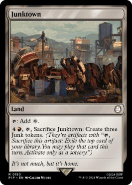 [150]【EN】【FOIL】ジャンクタウン/Junktown【PIP】[R][土地]