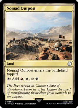 [805]【EN】【サージFOIL】遊牧民の前哨地/Nomad Outpost【PIP】[U][土地]