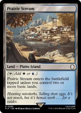 [280]【EN】【FOIL】大草原の川/Prairie Stream【PIP】[R][土地]