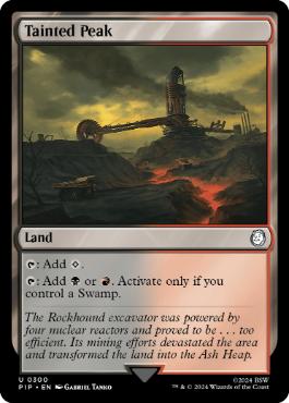 [300]【EN】【FOIL】汚れた峰/Tainted Peak【PIP】[U][土地]