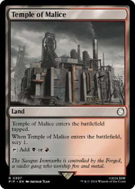 [307]【EN】【FOIL】悪意の神殿/Temple of Malice【PIP】[R][土地]