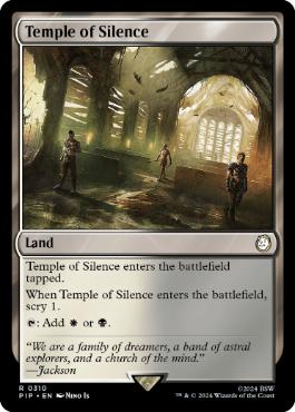 [310]【EN】【FOIL】静寂の神殿/Temple of Silence【PIP】[R][土地]