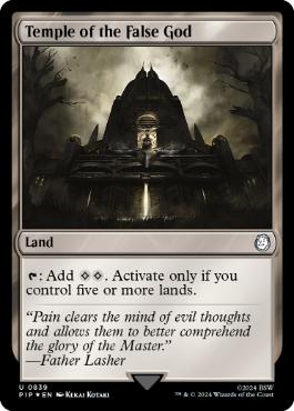 [839]【EN】【サージFOIL】邪神の寺院/Temple of the False God【PIP】[U][土地]