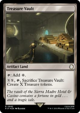 [842]【EN】【サージFOIL】宝物庫/Treasure Vault【PIP】[R][土地]