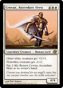 [004]【EN】隆盛なる勇士クロウヴァクス/Crovax, Ascendant Hero【PLC】[R][白]