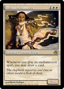 [013]【EN】【FOIL】メサの女魔術師/Mesa Enchantress【PLC】[R][白]