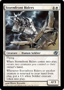 [028]【EN】【FOIL】嵐前線の乗り手/Stormfront Riders【PLC】[U][白]