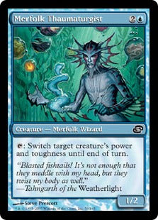 [046]【EN】【FOIL】マーフォークの秘術師/Merfolk Thaumaturgist【PLC】[C][青]