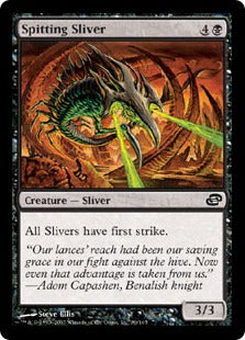 [088]【EN】【FOIL】吐毒スリヴァー/Spitting Sliver【PLC】[C][黒]
