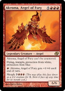 [094]【EN】憤怒の天使アクローマ/Akroma, Angel of Fury【PLC】[R][赤]