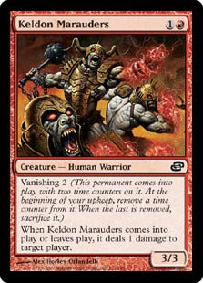 [106]【EN】【FOIL】ケルドの匪賊/Keldon Marauders【PLC】[C][赤]