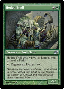 [136]【EN】【FOIL】垣のトロール/Hedge Troll【PLC】[U][緑]