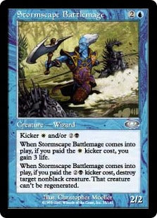 [035]【EN】【FOIL】嵐景学院の戦闘魔道士/Stormscape Battlemage【PLS】[U][青]