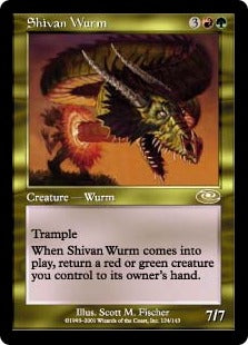 [124]【EN】【FOIL】シヴのワーム/Shivan Wurm【PLS】[R][多色]