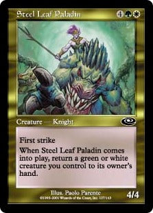 [127]【EN】【FOIL】鉄葉の聖騎士/Steel Leaf Paladin【PLS】[C][多色]