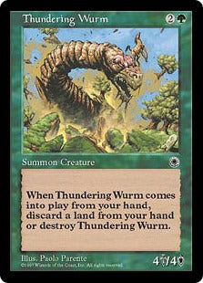 [189]【EN】轟きのワーム/Thundering Wurm【POR】[R][緑]