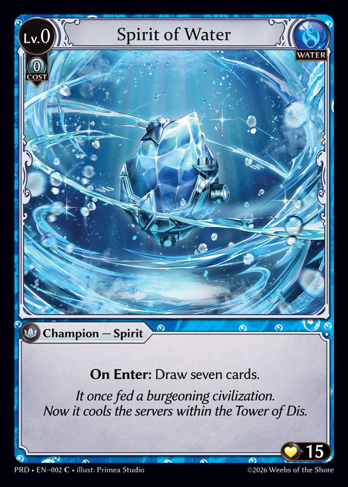 [002]【EN】【FOIL】Spirit of Water【PRD】[C][Water]