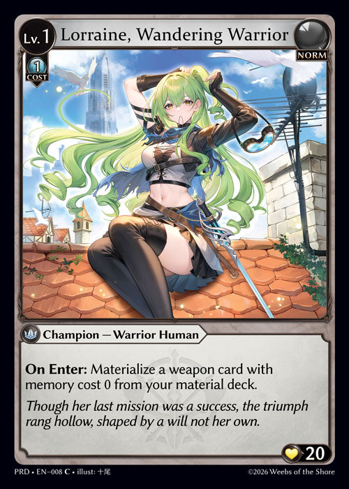 [008]【EN】【FOIL】Lorraine, Wandering Warrior【PRD】[C][Norm]