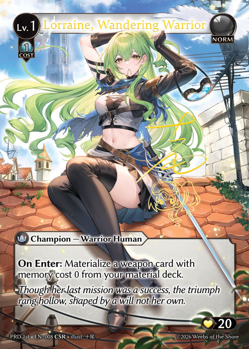 [008]【EN】【FOIL】Lorraine, Wandering Warrior【PRD1st】[CSR][Norm]