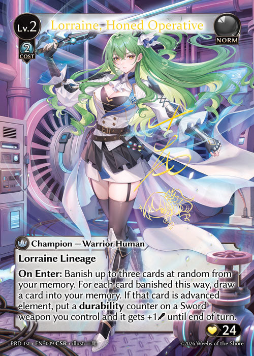 [009]【EN】【FOIL】Lorraine, Honed Operative【PRD1st】[CSR][Norm]