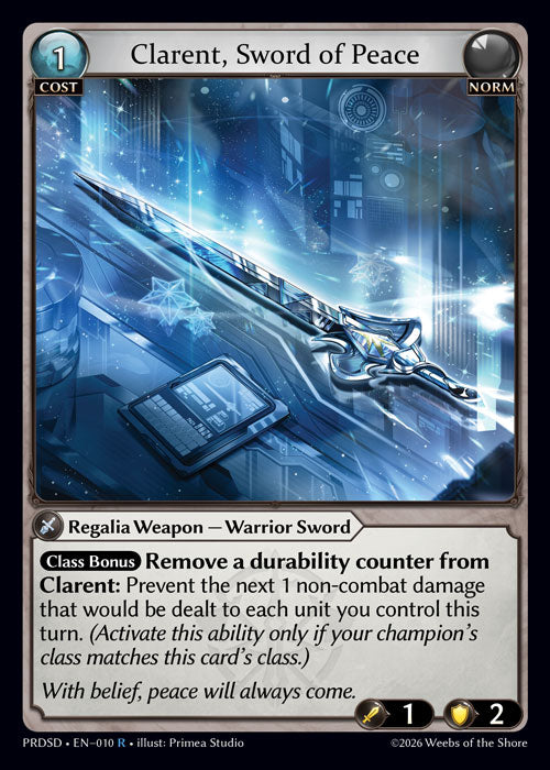 [010]【EN】Clarent, Sword of Peace【PRDSD】[R][Norm]