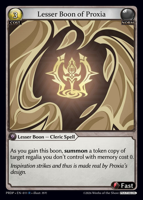 [011]【EN】Lesser Boon of Proxia【PRDP】[R][Norm]